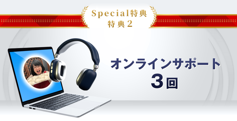 限定特典:オンラインサポート3回