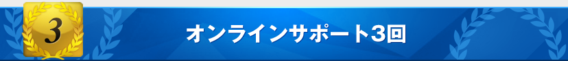 特典3:オンラインサポート3回